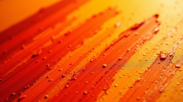 Créer une teinte orange en peinture avec rouge et jaune