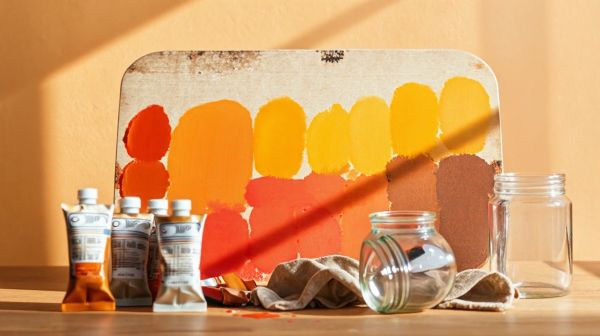 Teintes orange : astuces pour mélanger rouge et jaune en peinture